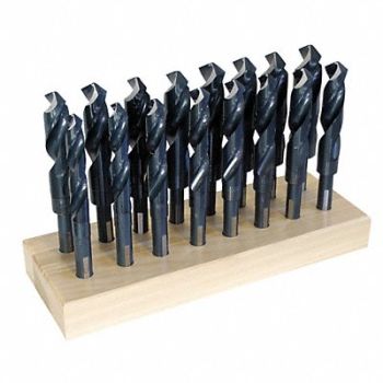 CHICAGO-LATROBE Reduced Shank Drill Set 16pc HSS, 6WUC0