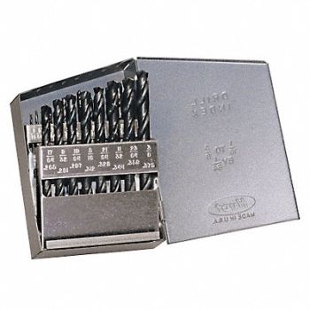 CHICAGO-LATROBE Jobber Drill Set 21 pc HSS, 6WUC1