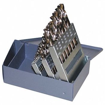 CHICAGO-LATROBE Screw Machine Drill Bit Set 29pc Cobalt, 6WUC2