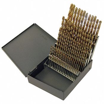 CHICAGO-LATROBE Jobber Drill Set 60 pc HSS, 6WUC8