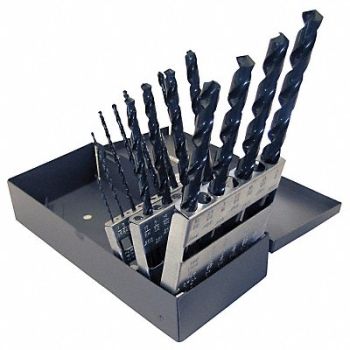 CHICAGO-LATROBE Taper Shank Drill Set 16pc HSS, 6WUD2