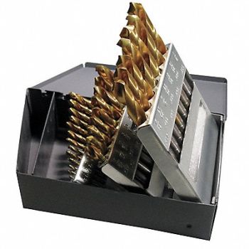 CHICAGO-LATROBE Jobber Drill Set 29 pc Cobalt, 6WUD4