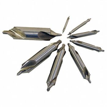 CHICAGO-LATROBE Center Drill Set HSS Wire, 6WUD7