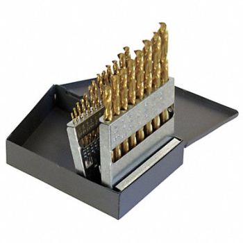 CHICAGO-LATROBE Jobber Drill Set 21 pc Cobalt, 6WUE5