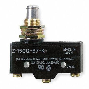 OMRON Snap Switch 15A SPDT Panel Mount Plunger, 6X286