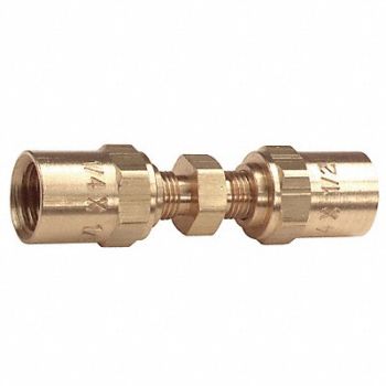 SPEEDAIRE Barbed Hose Mender Brass 3/8 ID Male, 6X427