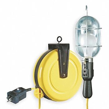 LUMAPRO Cord Reel w/Lamp Incan 50ft 18AWG 120VAC, 6X756