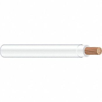 SOUTHWIRE Building Wire 1/0 THHN Str Wht 500ft, 4WZR9