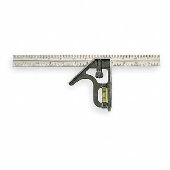 JOHNSON Combination Square 12 In Zinc Head, 6X996