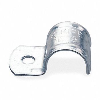 GRAINGER APPROVED One Hole Conduit Strap Steel PK10, 6XC47