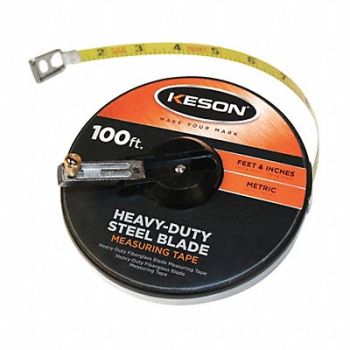 KESON Tape Measure 3/8 In x 100 ft/30m Orange, 6XGR0