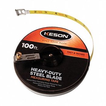 KESON Long Tape Measure 3/8 In x 100 ft Orange, 6XGR1