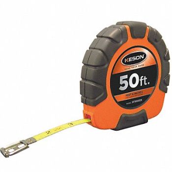 KESON Long Tape Measure 3/8 In x 50 ft Orange, 6XGR2