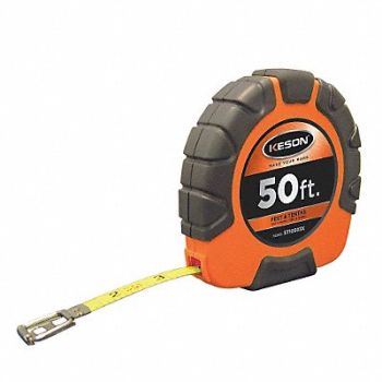 KESON Long Tape Measure 3/8 In x 50 ft Orange, 6XGR3