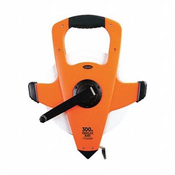 KESON Long Tape Measure 1/2 In x 300 ft Orange, 6XGT9