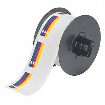 BRADY Label Red/Yellow/Blue/White 2.250 In., 6XGY1