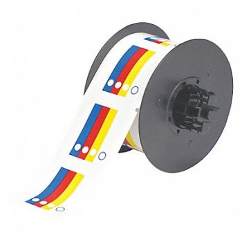 BRADY RTK Label Red/Yellow/Blue/White 2.250 In, 6XGY4
