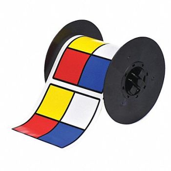 BRADY RTK Label Red/Yellow/Blue/White 4.000 In, 6XGZ0