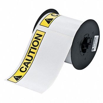 BRADY Label Black/Yellow 4.000 In., 6XGZ6