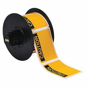 BRADY Label Black/Yellow 2.250 In., 6XGZ7