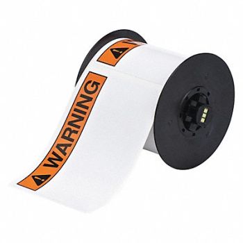 BRADY Label Black/Orange 2.250 In., 6XHA5