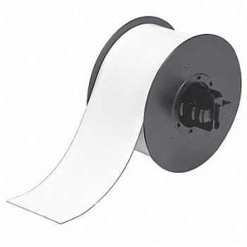 BRADY Tape White 25 ft L 2-1/2 in W, 6XHA7