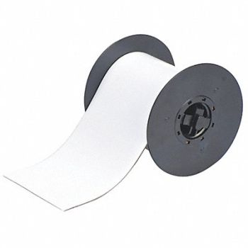 BRADY G8322 Tape White 25 ft L 4-1/4 in W, 6XHA8