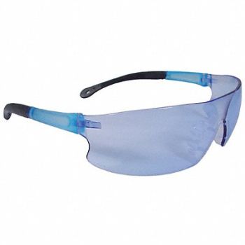 RADIANS Safety Glasses Light Blue Scratch-Resist, 6XKF9