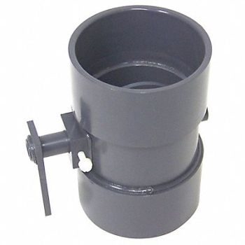 PLASTIC SUPPLY Butterfly Damper Type 1 PVC 4, 6XME9