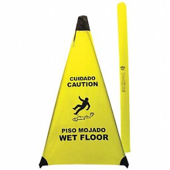 NOVUS PRODUCTS Soft Safety Sign Yellow Nylon 31 in H, 6XMH1