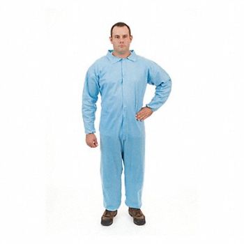 INTERNATIONAL ENVIROGUARD Disposable Coverall Blue 4XL PK25, 6XMW9
