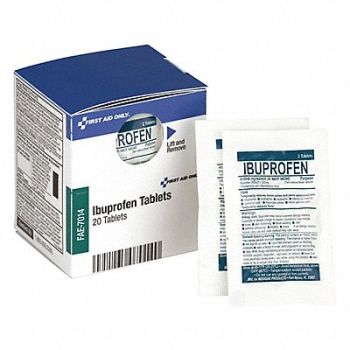 FIRST AID ONLY Pain Relief Tablet PK20, 6XNC5