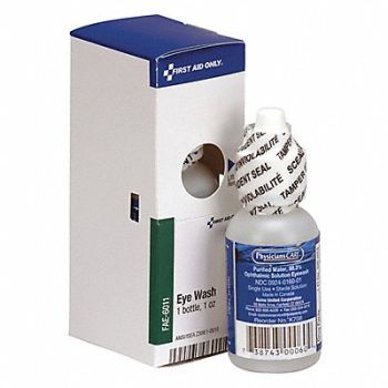 FIRST AID ONLY Eye Wash Bottle 1 oz., 6XNC7