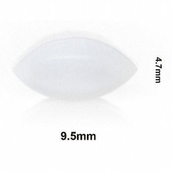 SP SCIENCEWARE SPINBAR STIR BAR EGGSHAPE 3/8X3/16, 6XPA5