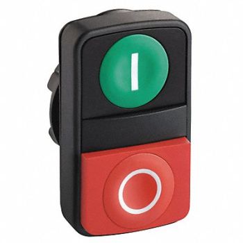 SCHNEIDER ELECTRIC Non-Illum Push Button 1 Flush/1 Ext, 6XTG5