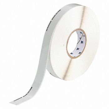 BRADY Floor Tape White 1 inx250 ft Roll, 6XU27