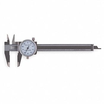WESTWARD Dial Caliper 0-4 In 1.0 In Jaw, 6XU77