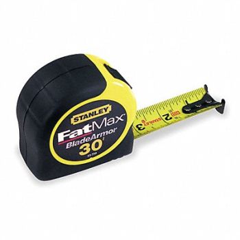 STANLEY Tape Measure 1-1/4 Inx30 ft Yellow/Black, 6XV48
