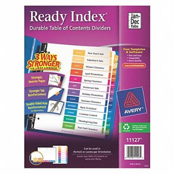 AVERY Binder Divider Preprinted Multicolor, 6XVU9