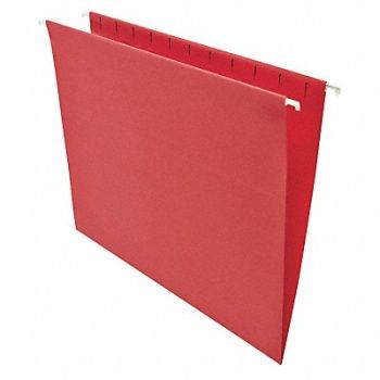 UNIVERSAL ONE Hanging File Folders Letter Red PK25, 6XWC9