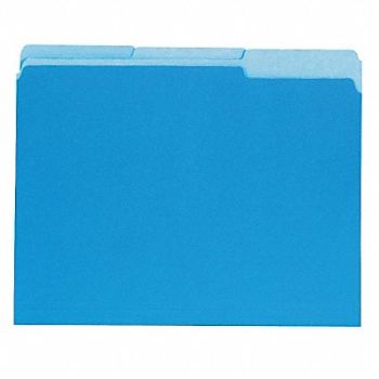 UNIVERSAL File Folders Letter Blue PK100, 6XWD5