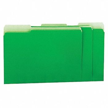 UNIVERSAL File Folders Letter Green PK100, 6XWD6