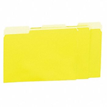 UNIVERSAL File Folders Letter Yellow PK100, 6XWE0