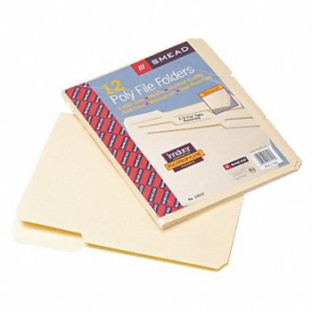 SMEAD File Folders Heavy-Duty Ltr Manila PK12, 6XWF6
