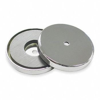 GRAINGER APPROVED Encased Round Base Magnet 95 lb Pull, 6XY91