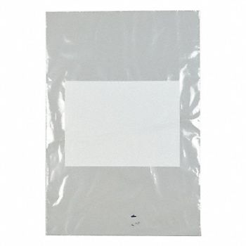 GRAINGER APPROVED Open End Poly Bag Flat PK1000, 6XZT7