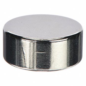 GRAINGER APPROVED Disc Magnet Neodymium 15 lb Pull, 6YA47