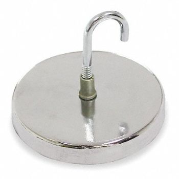 GRAINGER APPROVED Single Point Hook Ceramic Chrome 20 lb., 6YA67