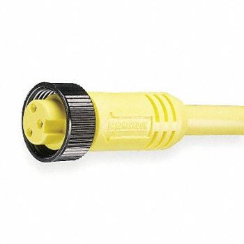 BRAD HARRISON Cordset 4 Pin Receptacle Female, 6YB38