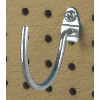 TRITON PRODUCTS Curved Pgbrd Hook 1 1/2x2.25x3/4in PK10, 6YB61